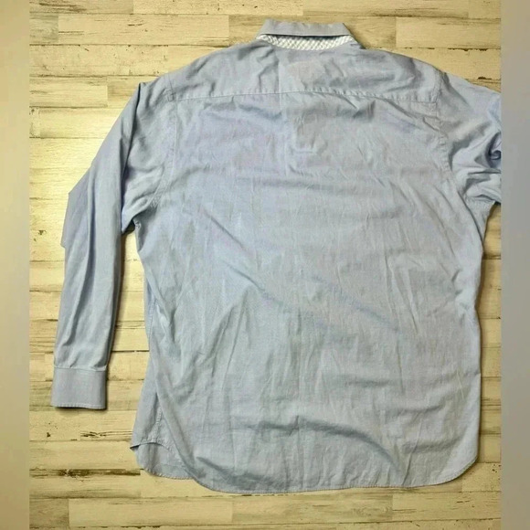TAILORBYRD Shirt Mens XXl Long Sleeve Button Down Light Blue Solid - Picture 13 of 14